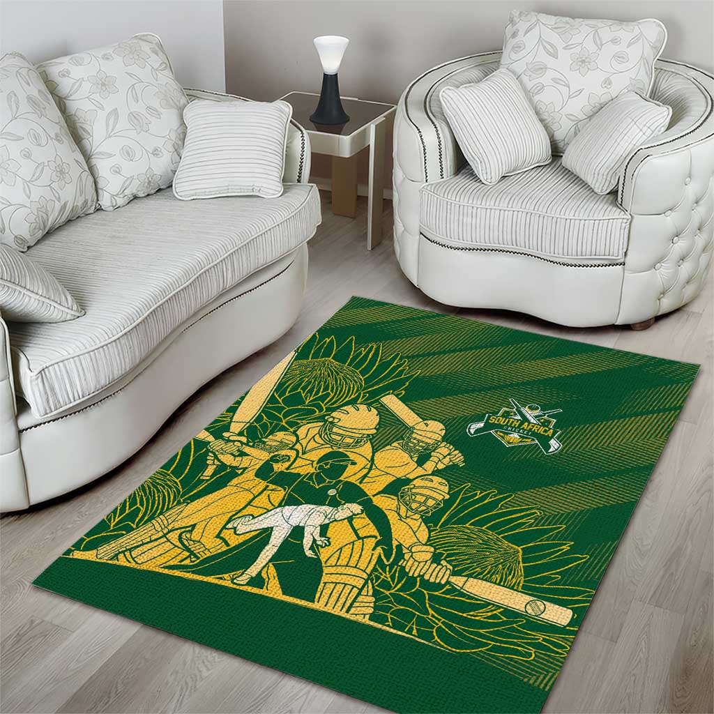 South Africa Cricket Champion Area Rug Proteas Rock The World - African Pride