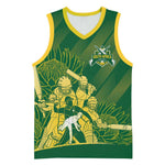 Custom South Africa Cricket Champion Basketball Jersey Proteas Rock The World LT7