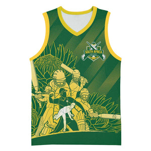 Custom South Africa Cricket Champion Basketball Jersey Proteas Rock The World LT7