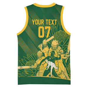 Custom South Africa Cricket Champion Basketball Jersey Proteas Rock The World LT7