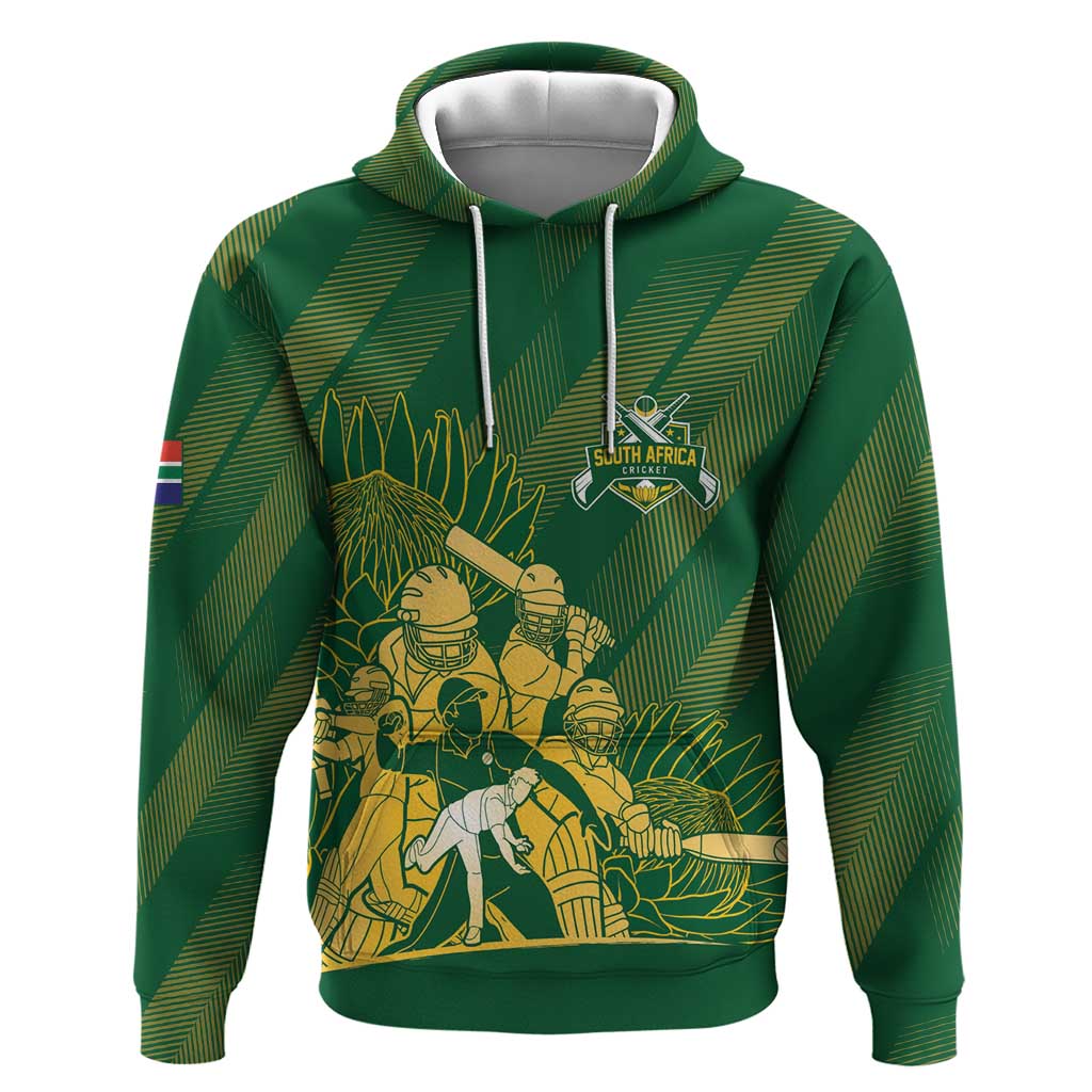 Custom South Africa Cricket Champion Hoodie Proteas Rock The World - African Pride