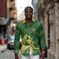 Custom South Africa Cricket Champion Long Sleeve Button Shirt Proteas Rock The World - African Pride