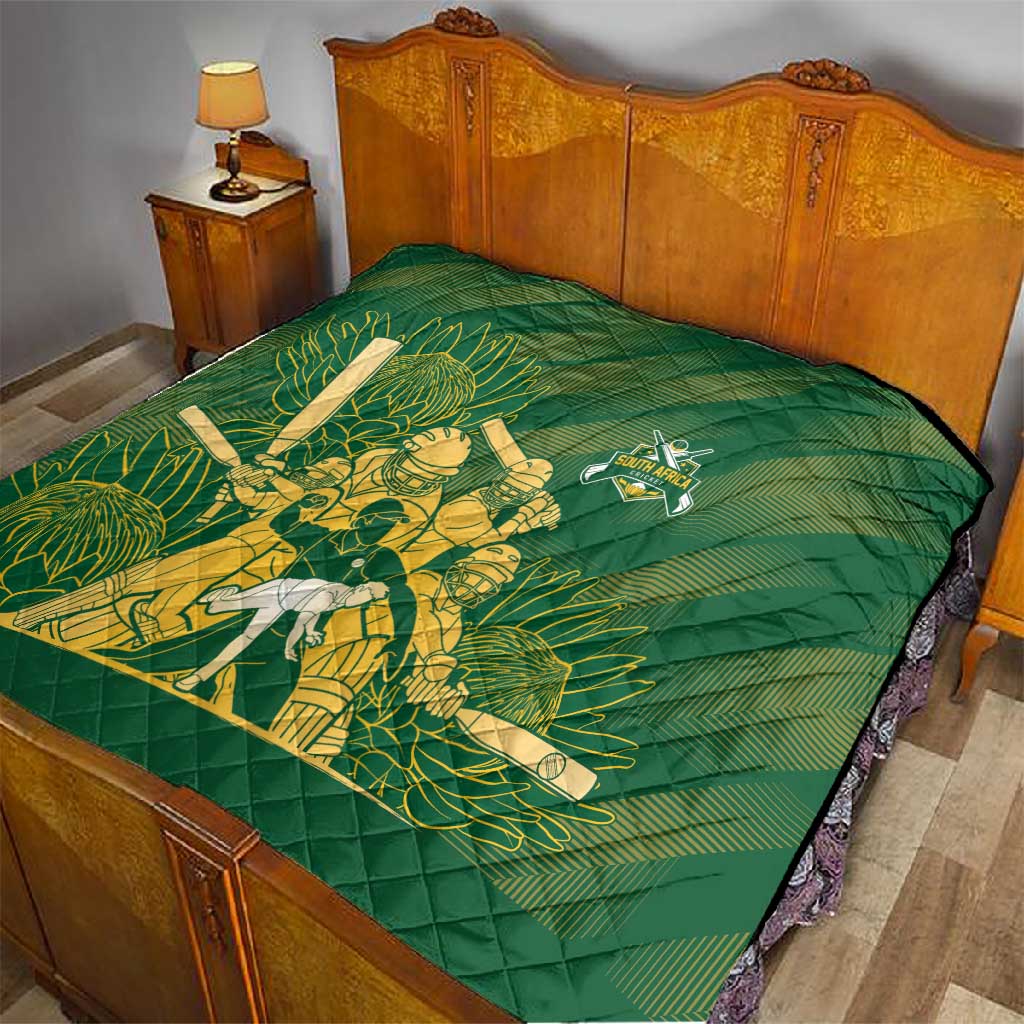 South Africa Cricket Champion Quilt Proteas Rock The World - African Pride