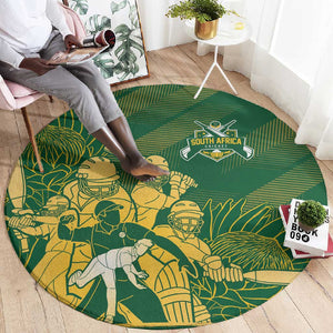 South Africa Cricket Champion Round Carpet Proteas Rock The World - African Pride
