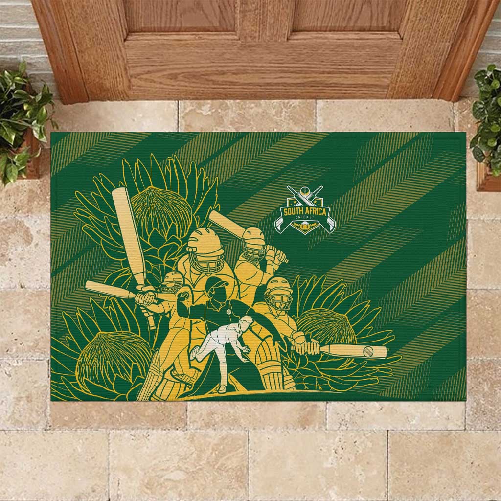 South Africa Cricket Champion Rubber Doormat Proteas Rock The World - African Pride