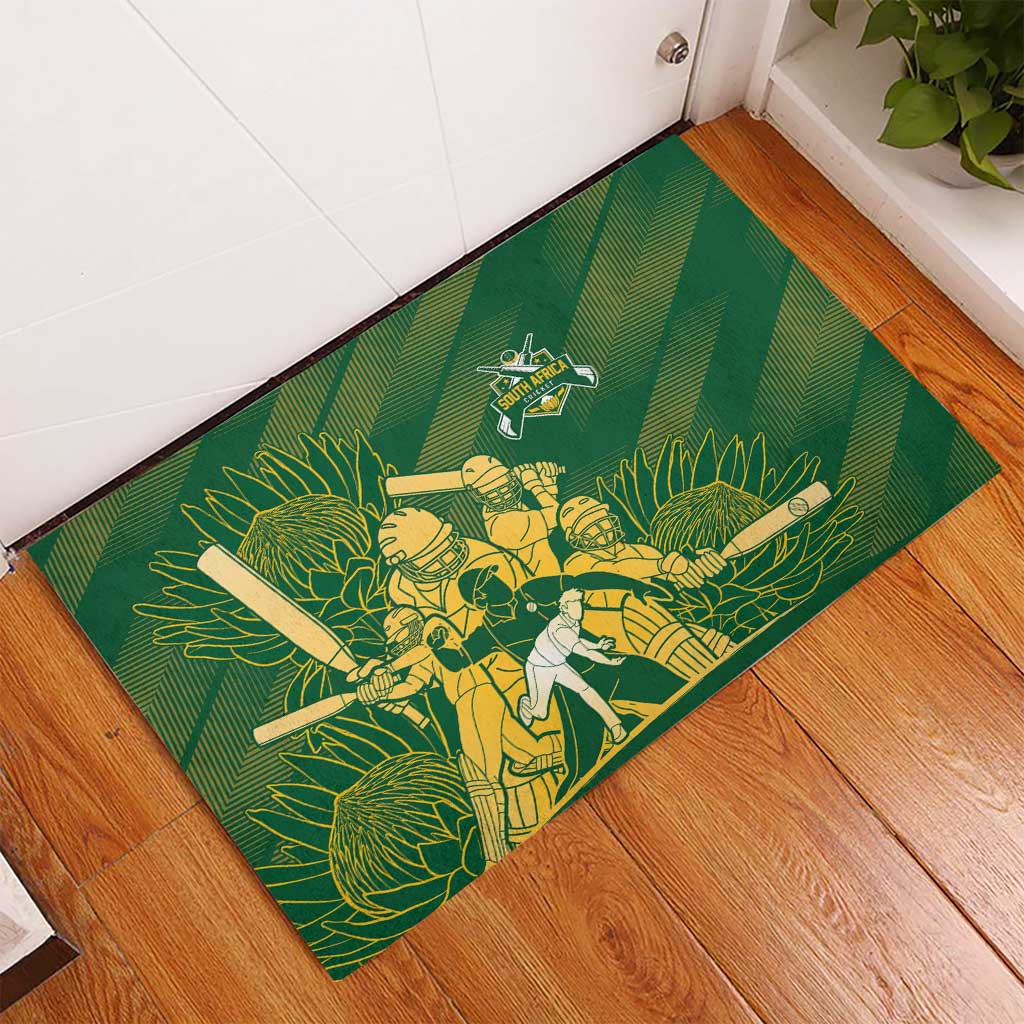 South Africa Cricket Champion Rubber Doormat Proteas Rock The World - African Pride