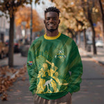 Custom South Africa Cricket Champion Sweatshirt Proteas Rock The World - African Pride