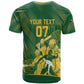 Custom South Africa Cricket Champion T shirt Proteas Rock The World - African Pride