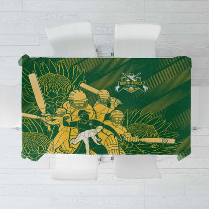 South Africa Cricket Champion Tablecloth Proteas Rock The World - African Pride