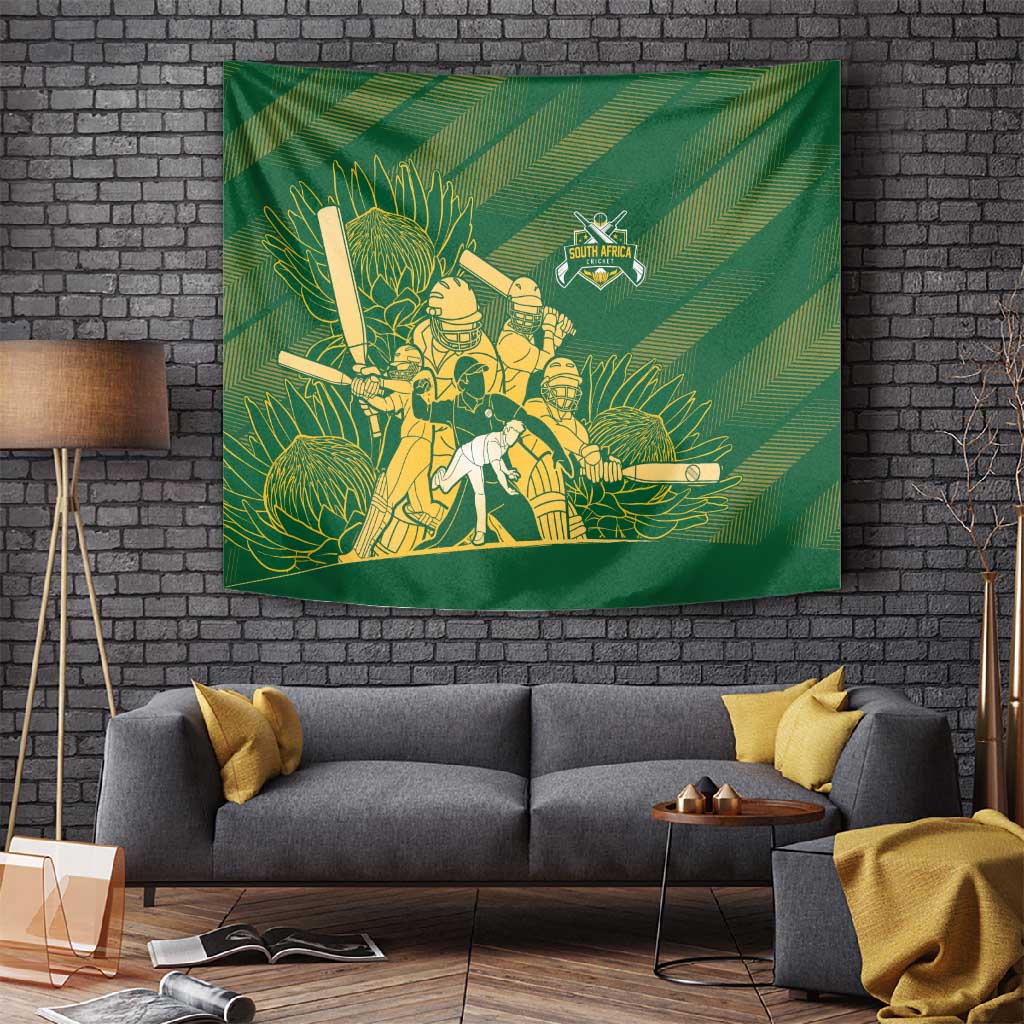 South Africa Cricket Champion Tapestry Proteas Rock The World - African Pride