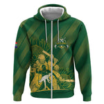 Custom South Africa Cricket Champion Zip Hoodie Proteas Rock The World - African Pride