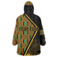 Personalised South African Heritage Day KId Wearable Blanket Hoodie Kente Ethnic Patterns Mix Protea