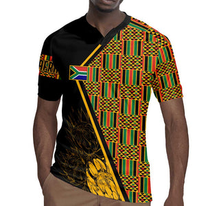 Personalised South African Heritage Day Rugby Jersey Kente Ethnic Patterns Mix Protea