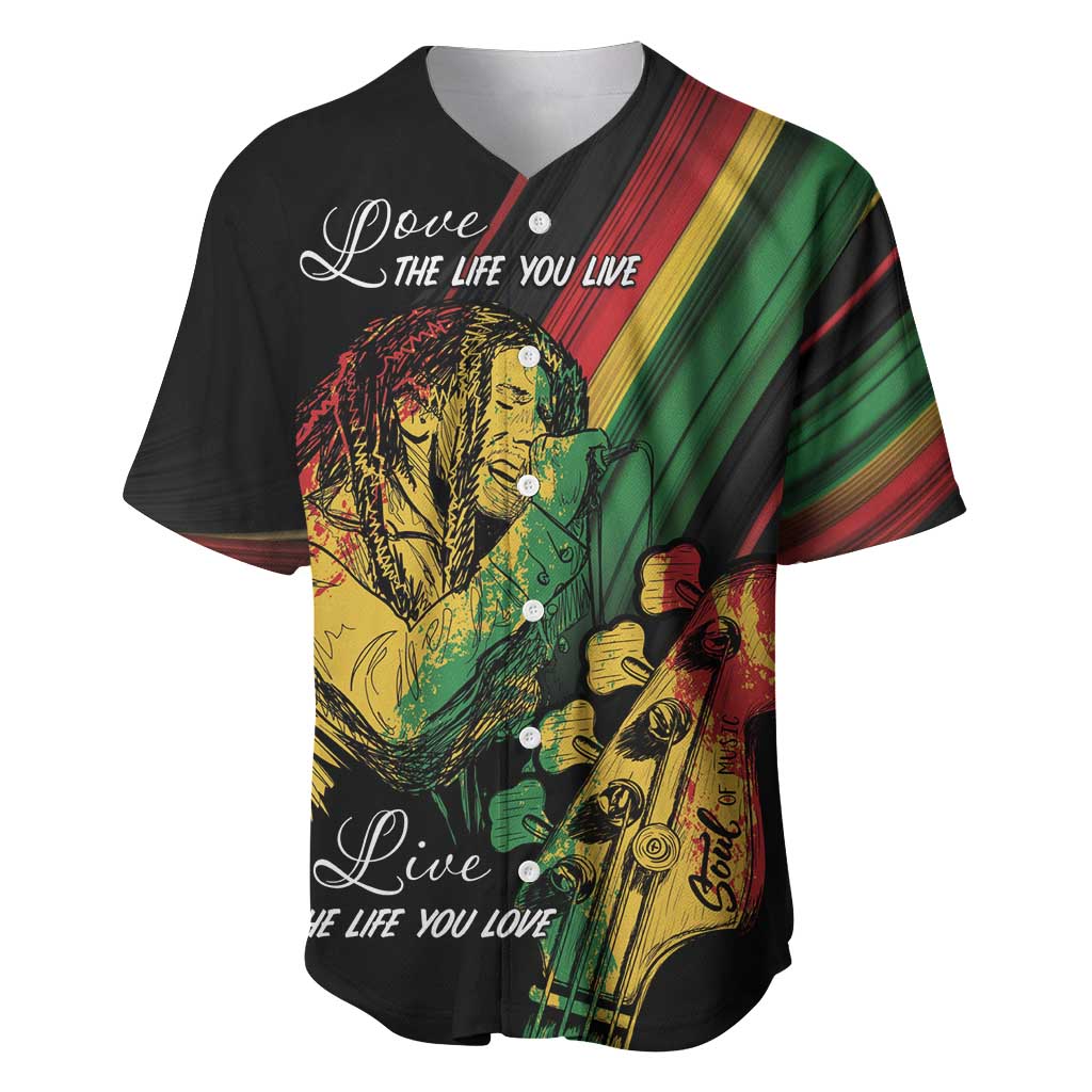 Personalised Afro Vibes Baseball Jersey Reggae King - Live The Way You Love