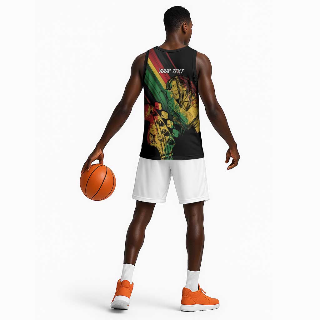 Personalised Afro Vibes Basketball Jersey Reggae King - Live The Way You Love LT7