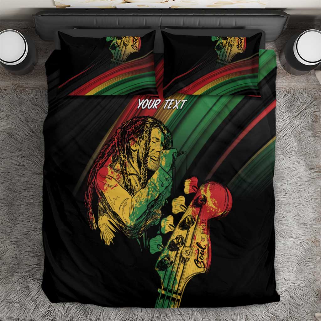 Personalised Afro Vibes Bedding Set Reggae King - Live The Way You Love