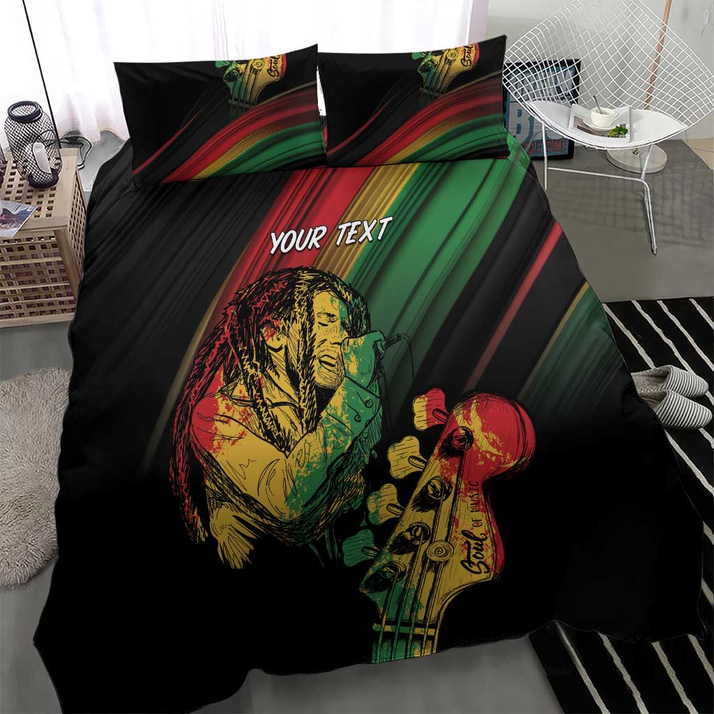 Personalised Afro Vibes Bedding Set Reggae King - Live The Way You Love