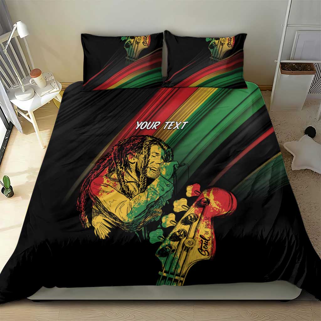 Personalised Afro Vibes Bedding Set Reggae King - Live The Way You Love