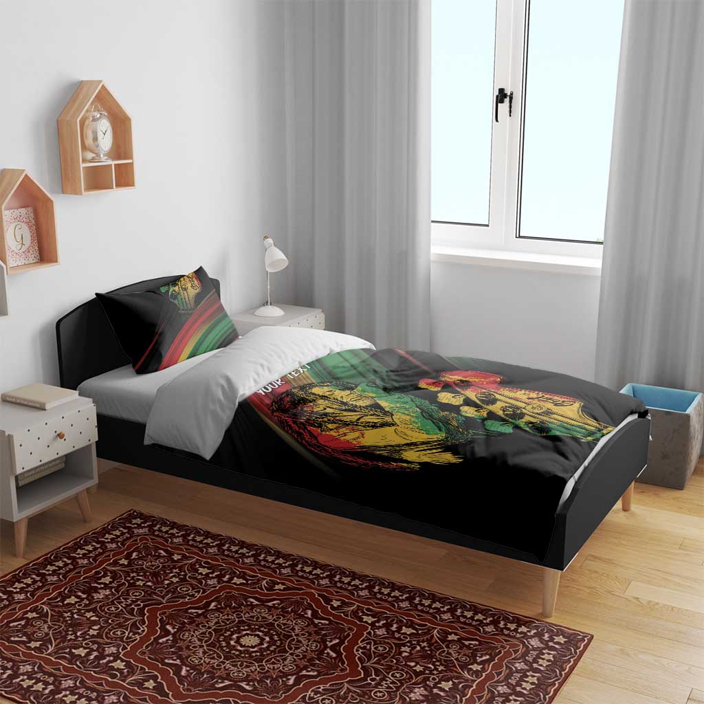Personalised Afro Vibes Bedding Set Reggae King - Live The Way You Love