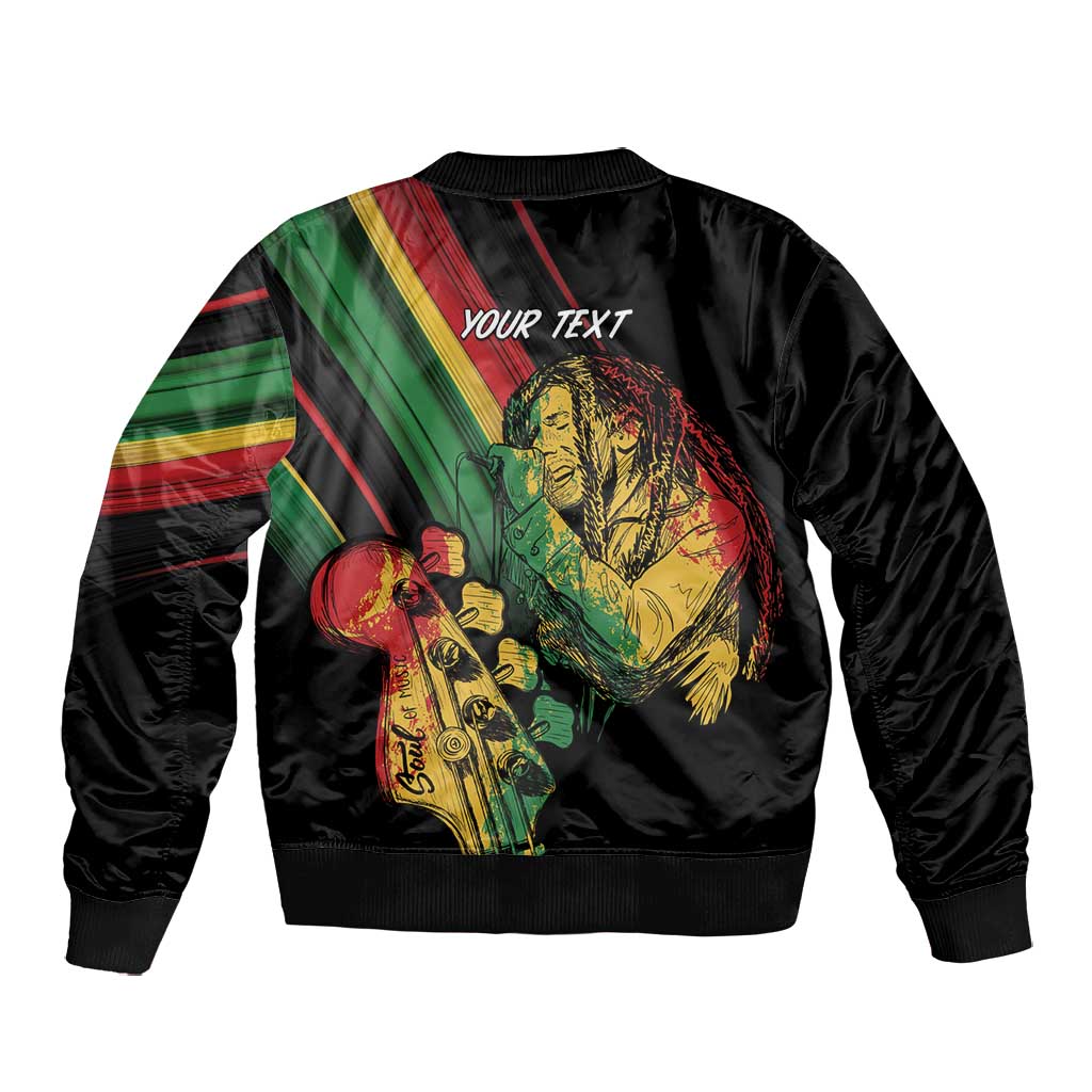 Personalised Afro Vibes Bomber Jacket Reggae King - Live The Way You Love