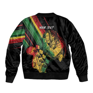 Personalised Afro Vibes Bomber Jacket Reggae King - Live The Way You Love