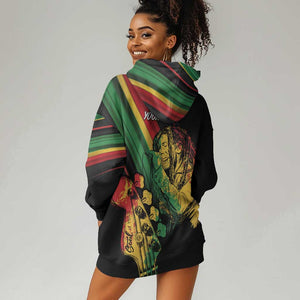 Personalised Afro Vibes Hoodie Dress Reggae King - Live The Way You Love