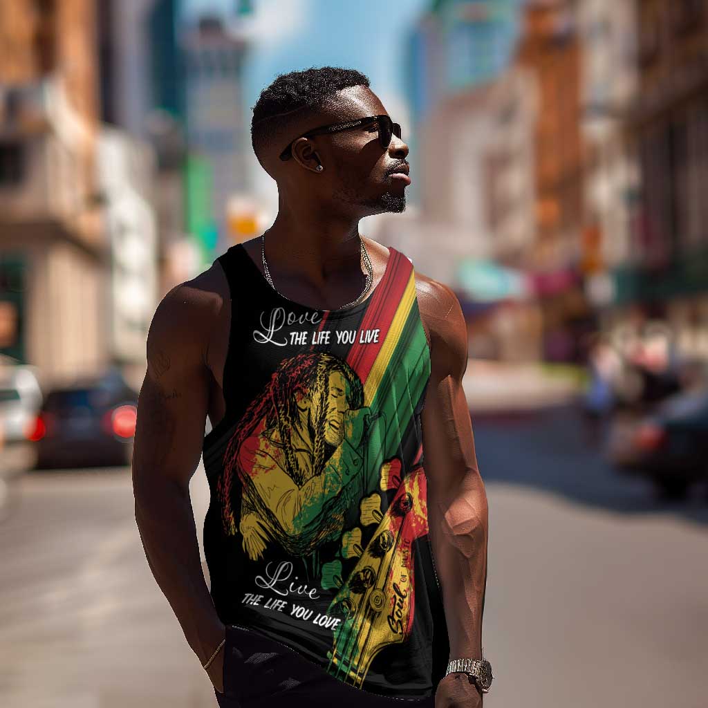 Personalised Afro Vibes Men Tank Top Reggae King - Live The Way You Love