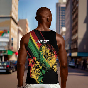 Personalised Afro Vibes Men Tank Top Reggae King - Live The Way You Love