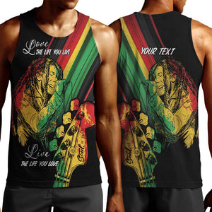 Personalised Afro Vibes Men Tank Top Reggae King - Live The Way You Love