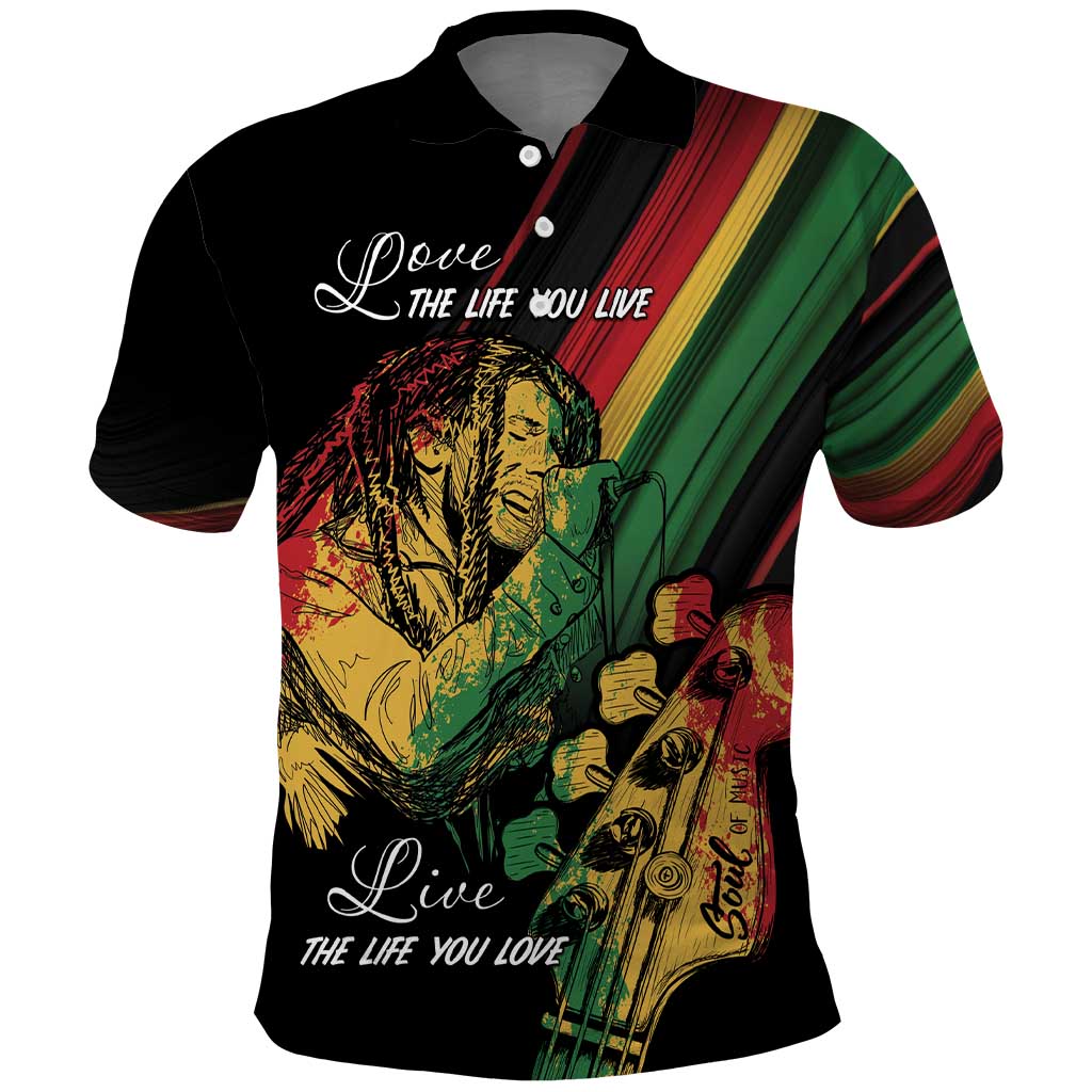 Personalised Afro Vibes Polo Shirt Reggae King - Live The Way You Love