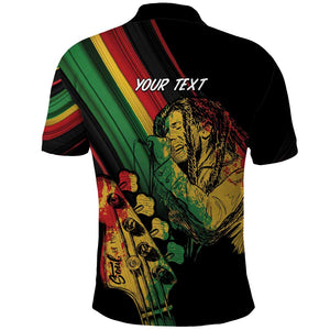 Personalised Afro Vibes Polo Shirt Reggae King - Live The Way You Love