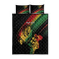 Personalised Afro Vibes Quilt Bed Set Reggae King - Live The Way You Love