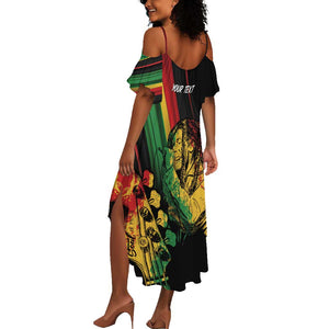 Personalised Afro Vibes Summer Maxi Dress Reggae King - Live The Way You Love