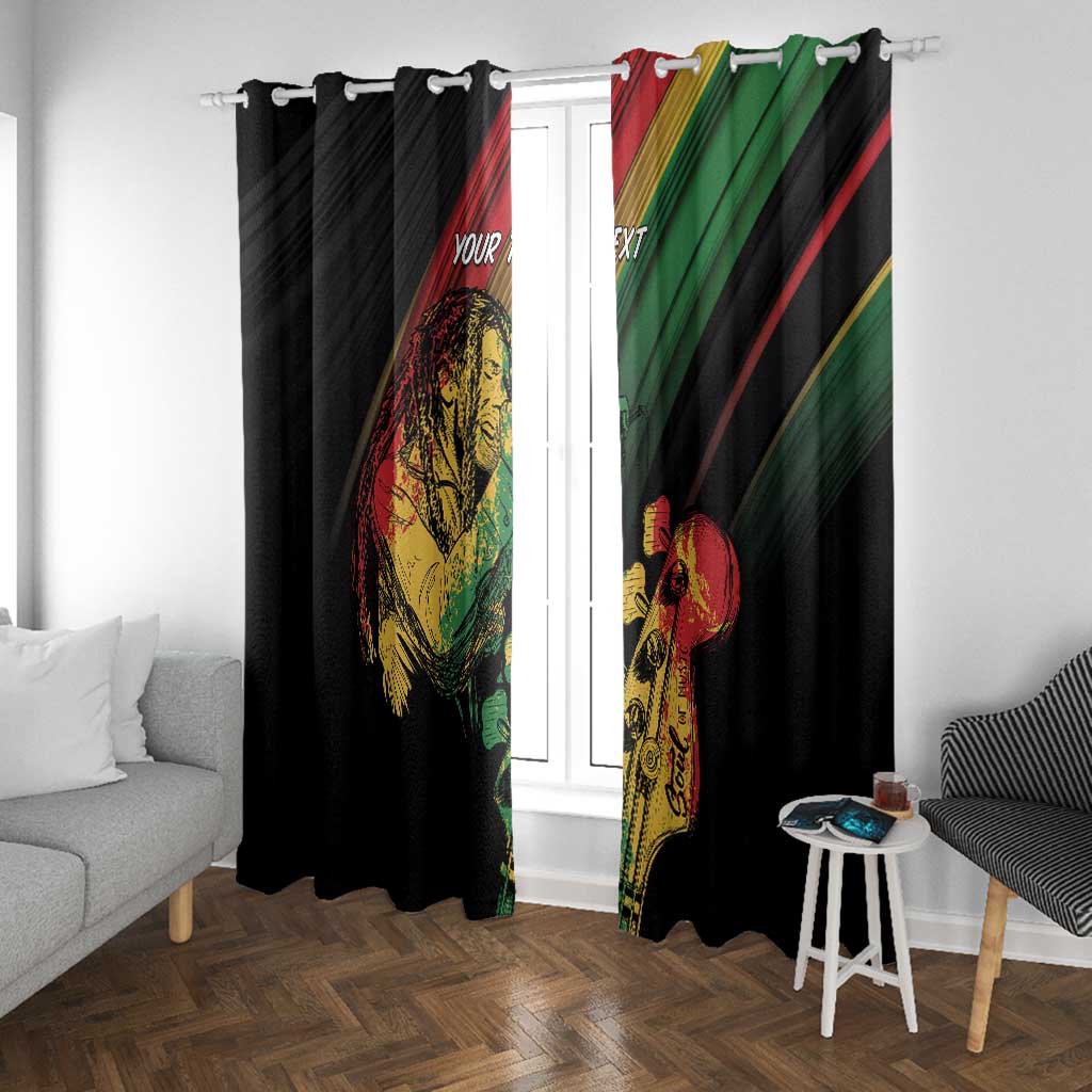 Personalised Afro Vibes Window Curtain Reggae King - Live The Way You Love