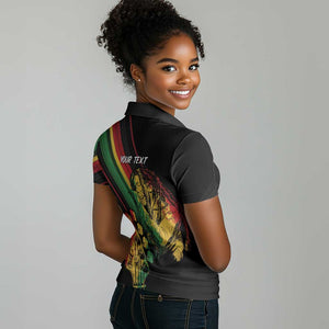 Personalised Afro Vibes Women Polo Shirt Reggae King - Live The Way You Love