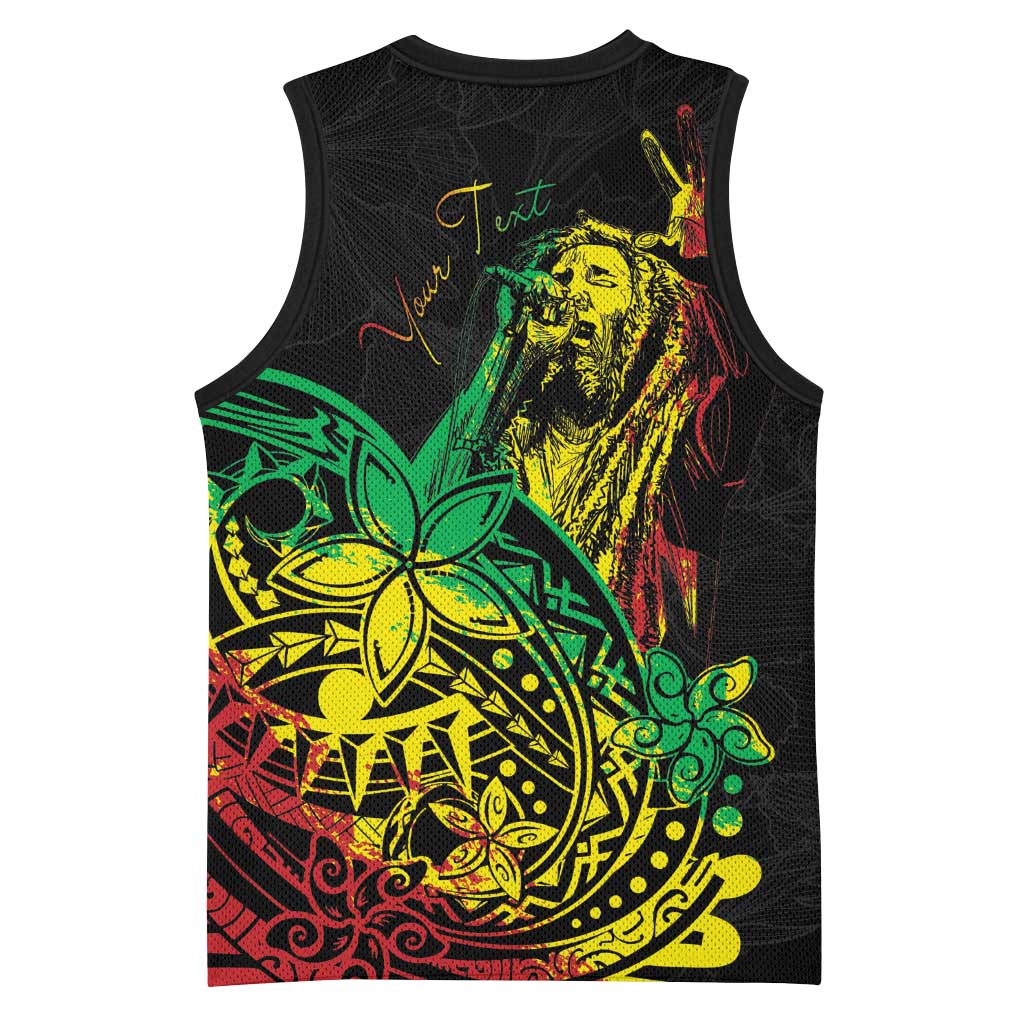 Personalised Jawaiian Reggae Basketball Jersey Afro-Polynesian Style LT7