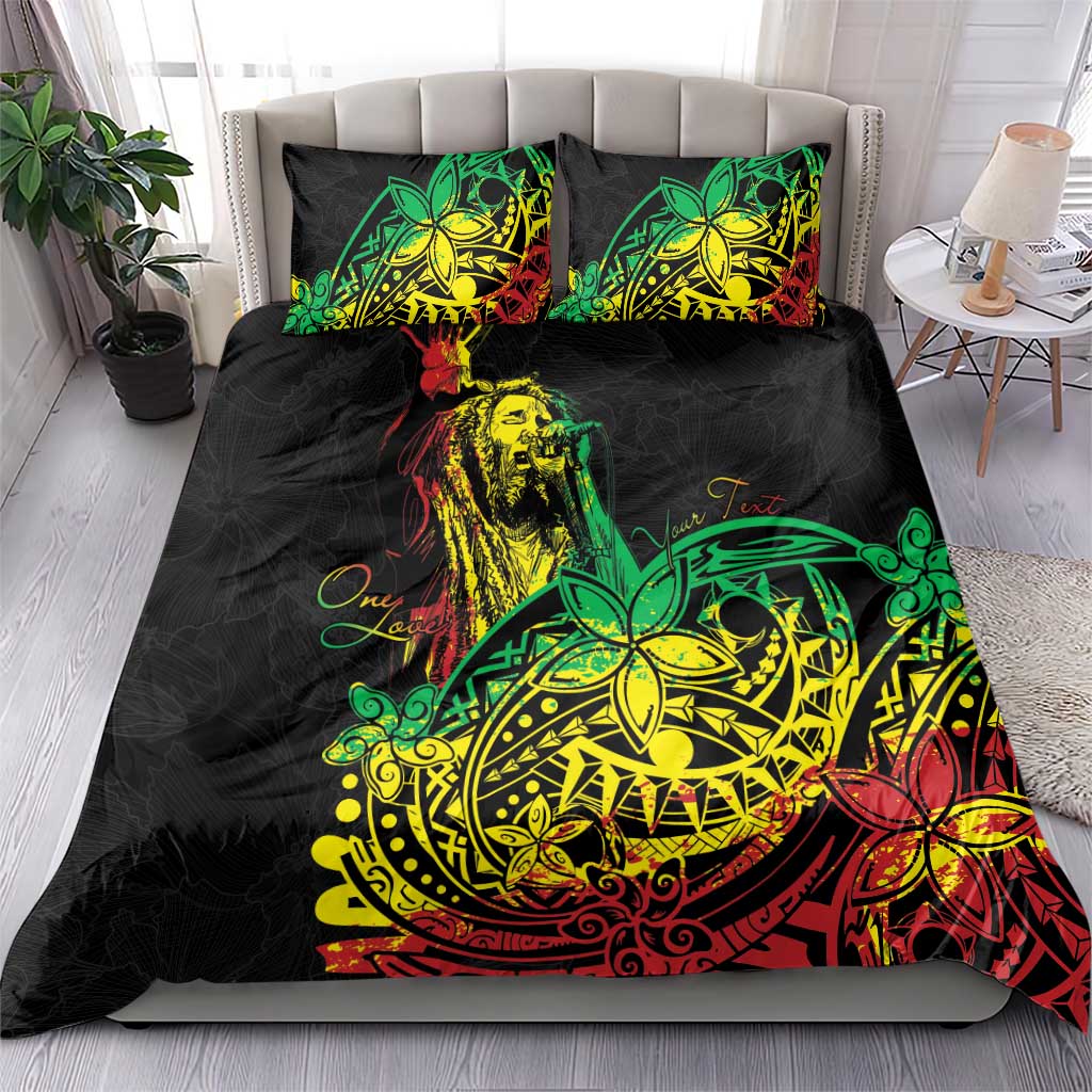 Personalised Jawaiian Reggae Bedding Set Afro-Polynesian Style