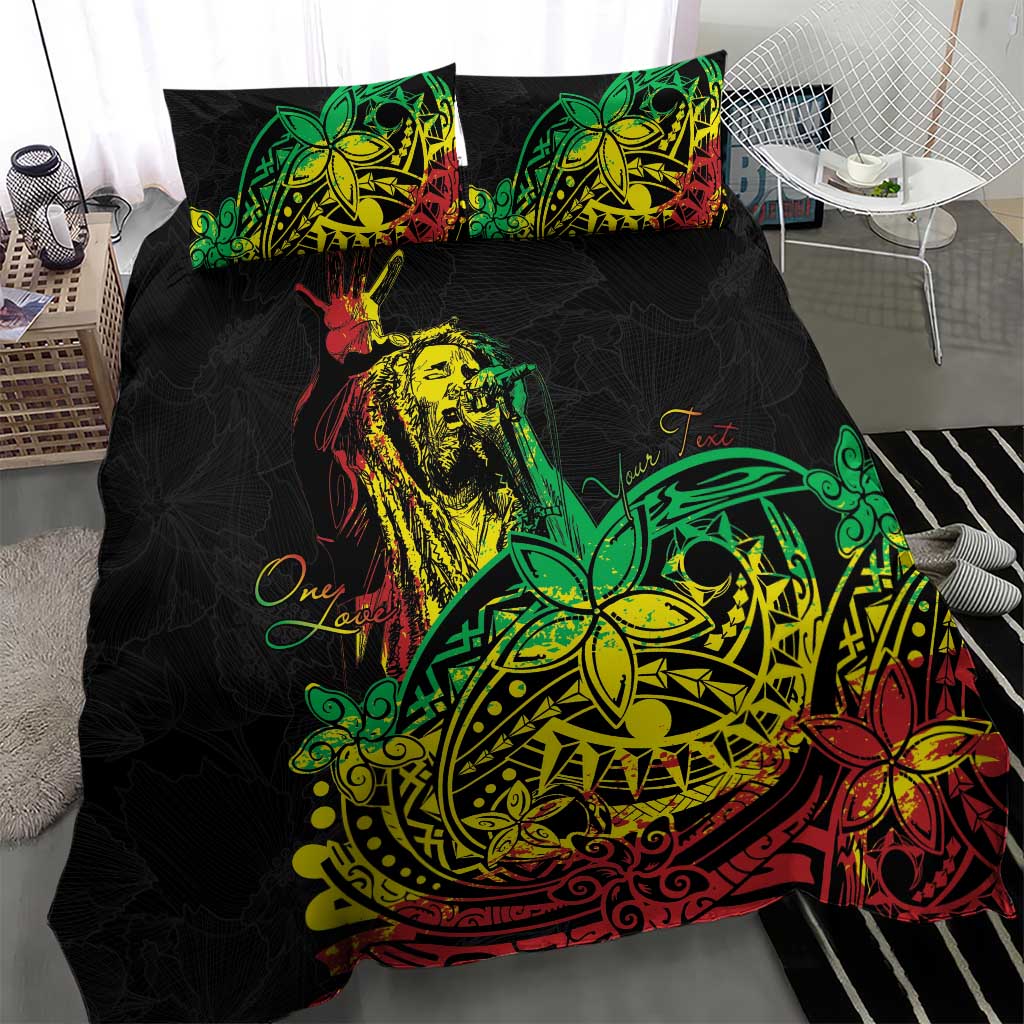 Personalised Jawaiian Reggae Bedding Set Afro-Polynesian Style
