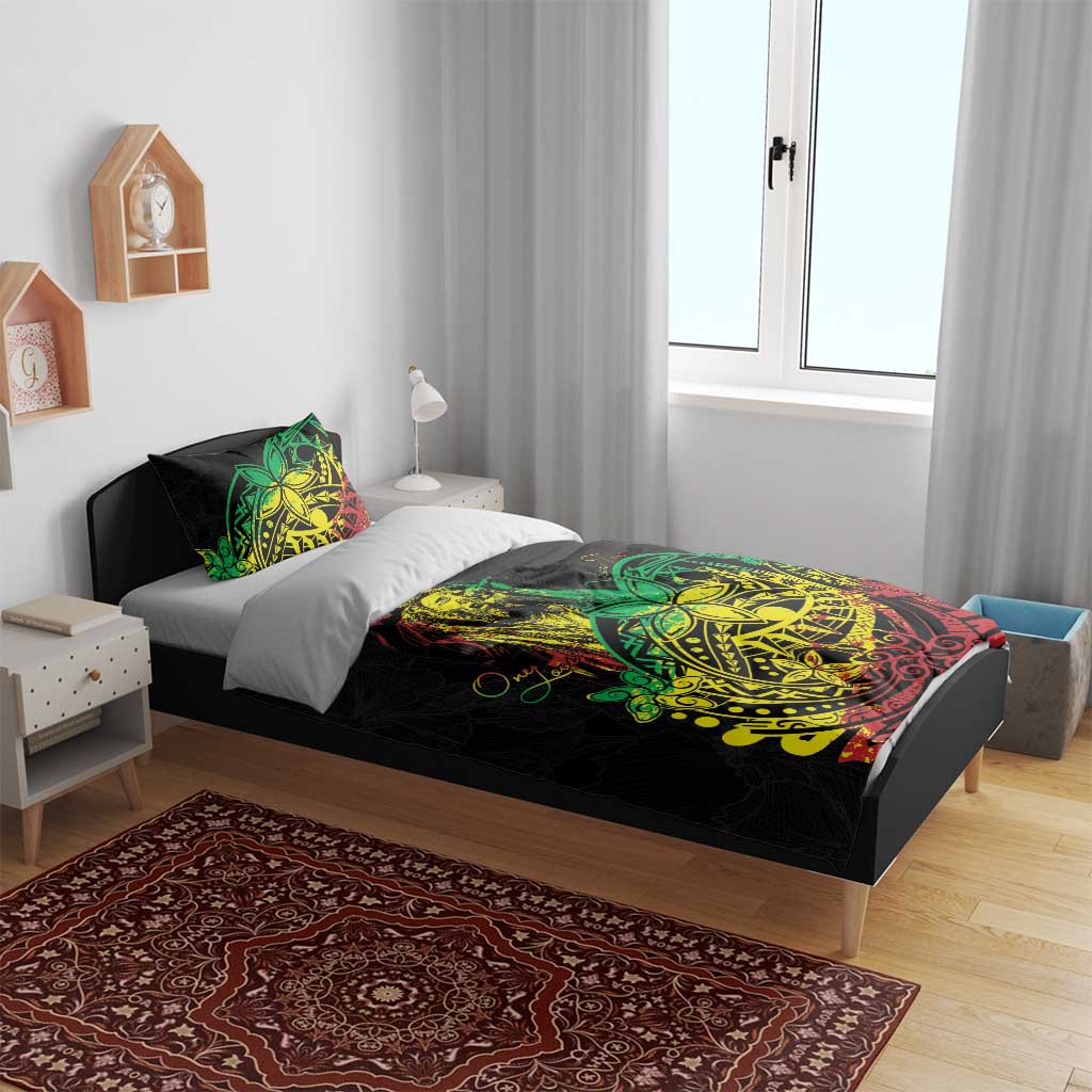 Personalised Jawaiian Reggae Bedding Set Afro-Polynesian Style