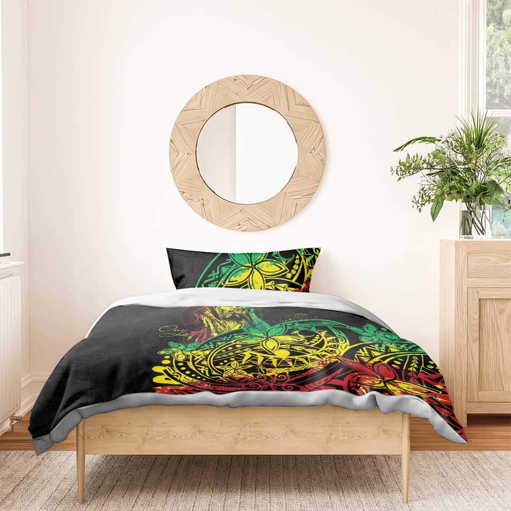 Personalised Jawaiian Reggae Bedding Set Afro-Polynesian Style