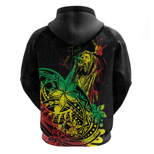 Personalised Jawaiian Reggae Hoodie Afro-Polynesian Style