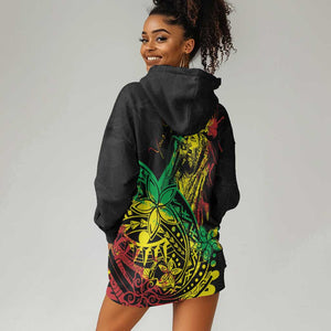 Personalised Jawaiian Reggae Hoodie Dress Afro-Polynesian Style