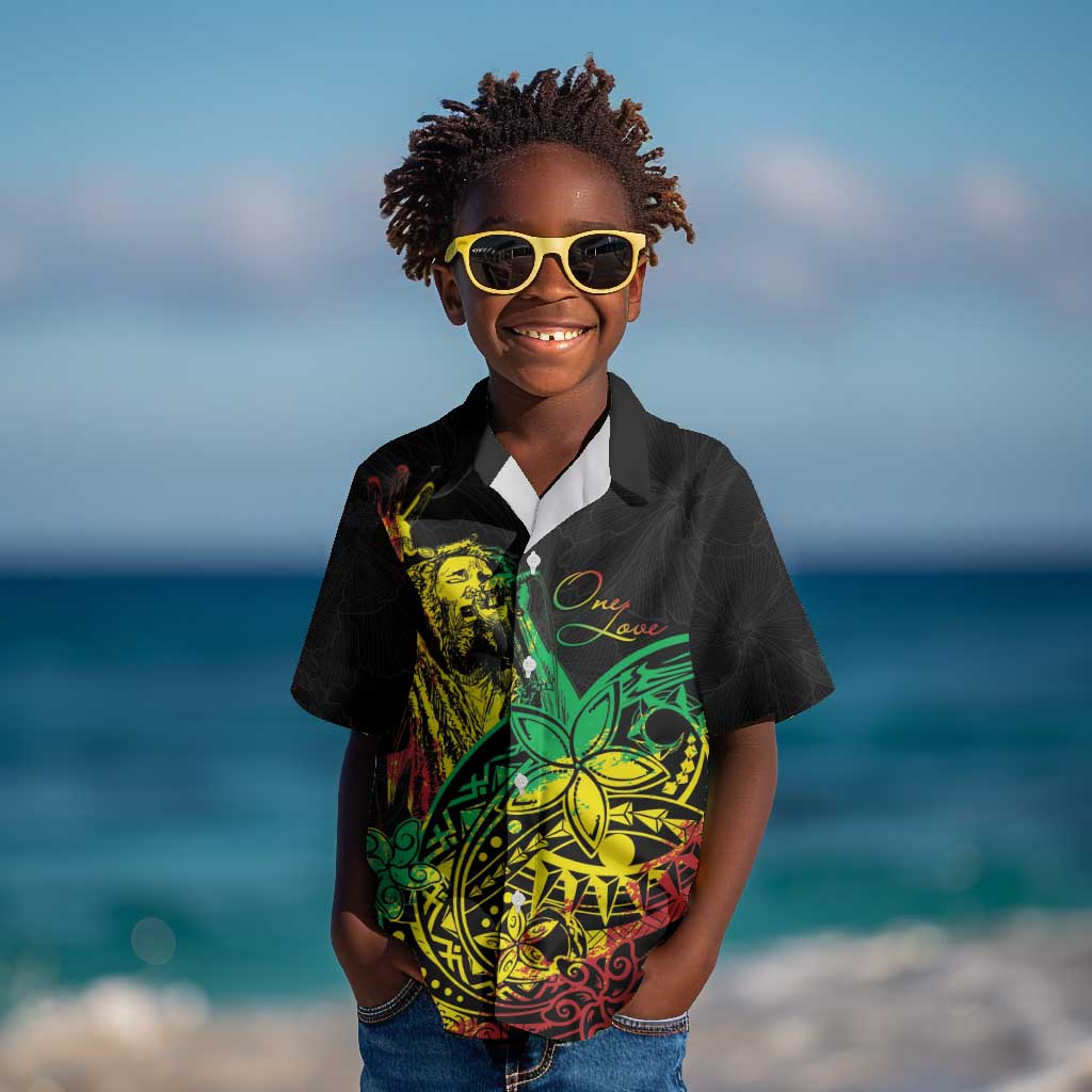 Personalised Jawaiian Reggae Kid Hawaiian Shirt Afro-Polynesian Style