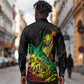 Personalised Jawaiian Reggae Long Sleeve Button Shirt Afro-Polynesian Style