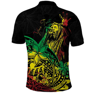 Personalised Jawaiian Reggae Polo Shirt Afro-Polynesian Style