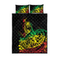 Personalised Jawaiian Reggae Quilt Bed Set Afro-Polynesian Style