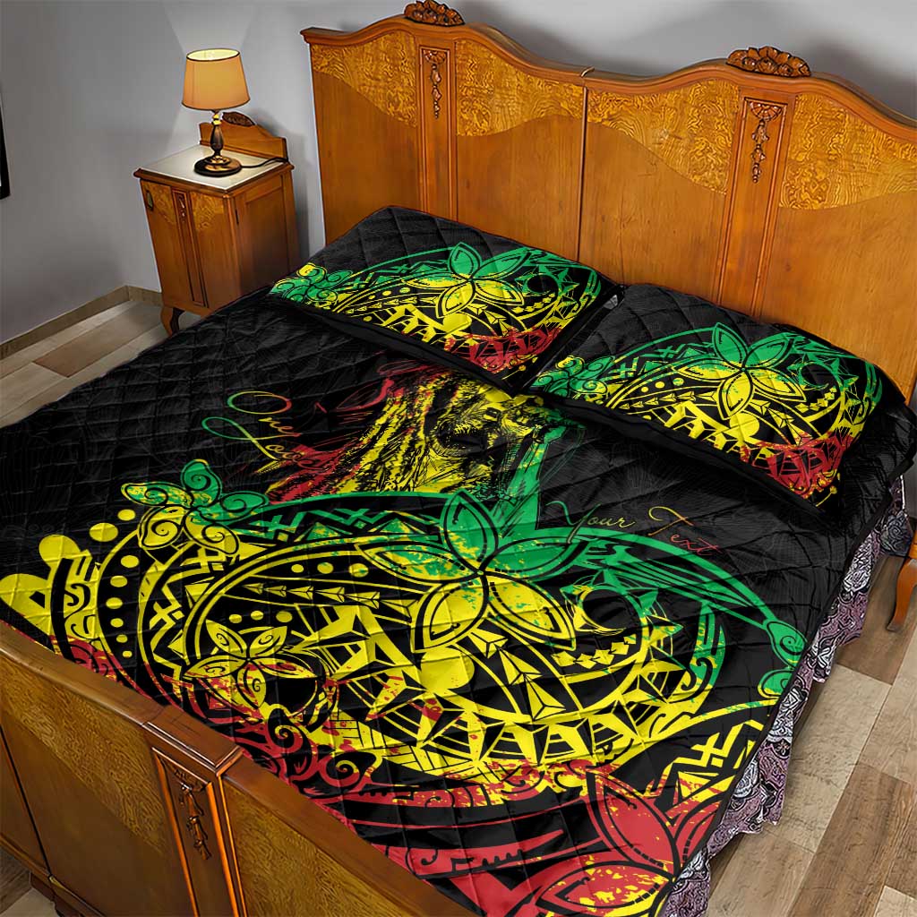 Personalised Jawaiian Reggae Quilt Bed Set Afro-Polynesian Style