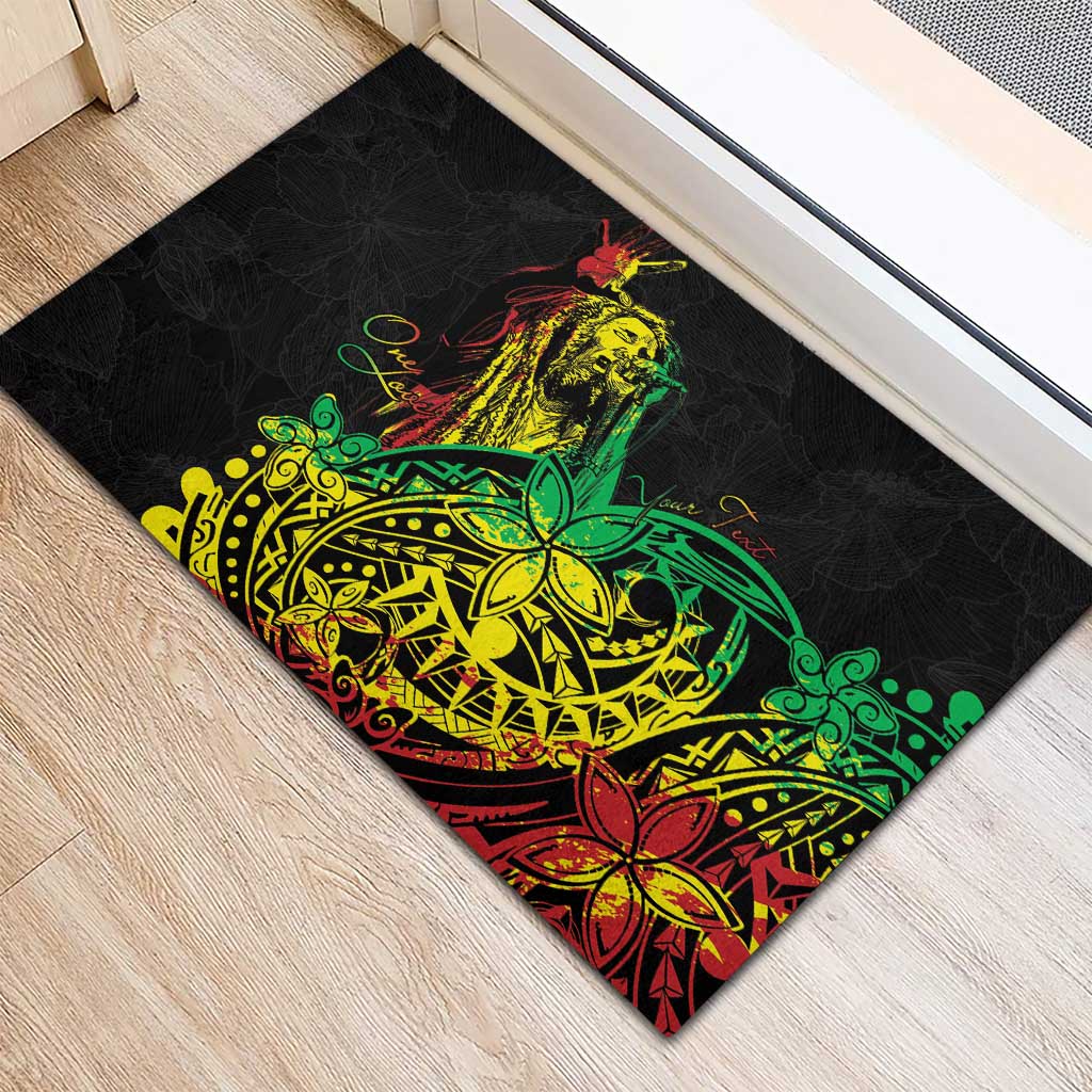 Personalised Jawaiian Reggae Rubber Doormat Afro-Polynesian Style