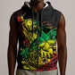 Personalised Jawaiian Reggae Sleeveless Zip Hoodie Afro-Polynesian Style - African Pride