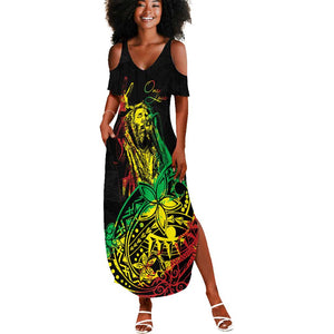 Personalised Jawaiian Reggae Summer Maxi Dress Afro-Polynesian Style